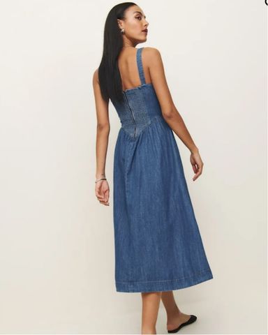 ワンピース Alice + Olivia denim Midi Dress Alice + Olivia Denim Midi Dress | Pickle