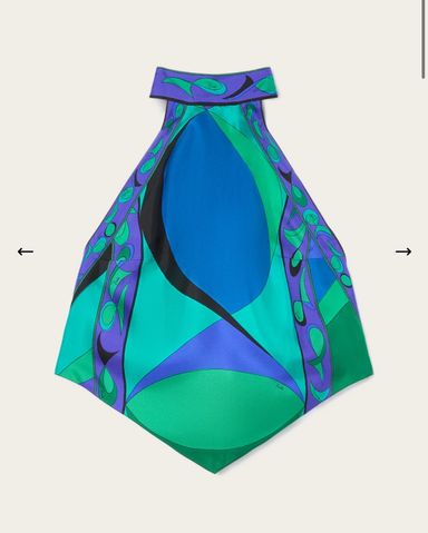 み*ん様 EMILIO PUCCI SILK ビジュー付きターバン Emilio Pucci Style Silk Halter Top | Pickle