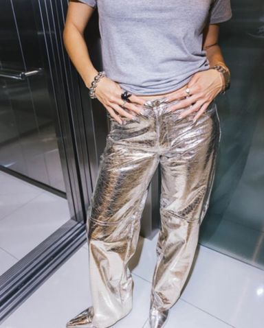 laagam Studio54 Silver Pants 38 | Pickle