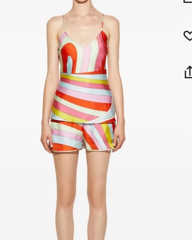 Emilio Pucci Style Silk Halter Top | Pickle