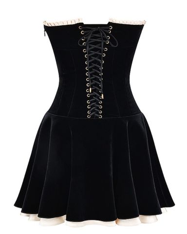 Noa Black Velvet Corset | Dress In Beauty