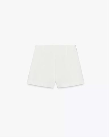 トリートユアセルフ satin balloon short pants ホワイト Zara Satin Effect Balloon Shorts White | Pickle
