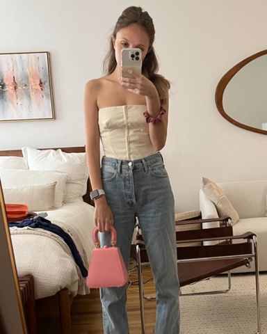 Orseund Iris Chiffon Bustier | Pickle