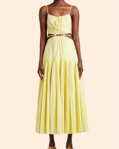 【Aje.】Soulful Pom Pom Midi Dress エレガント マキシドレス Soulful Pom Pom Midi Dress | Soft Yellow | Aje – Aje ROW