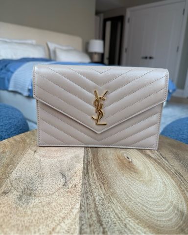 【関税&送料込】Saint Laurent Dark Beige Pochette $650 YSL Uptown Pouch in Dark Beige | Pickle