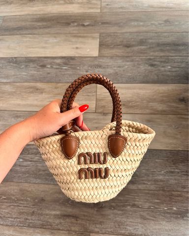 Miu Miu Wander wicker handbag | Pickle