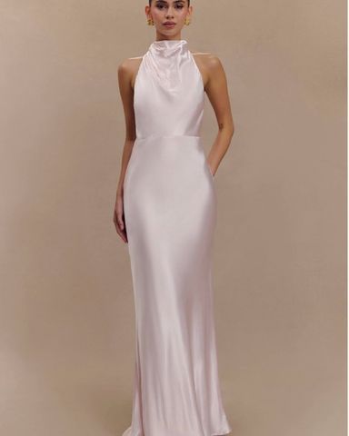 【海外限定】REISSドレス☆Pink Fae Satin Cape Maxi Dress Reiss FAE SATIN CAPE MAXI DRESS IN PINK | Pickle