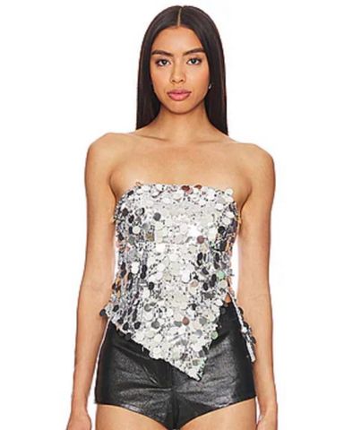 Metallic Silver “Leather” Corset | Pickle