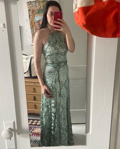 Alice + Olivia Green Halter Dress | Pickle