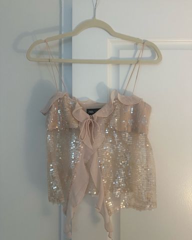Aspiga Ladies Sustainable Gold Sequin Cami Top