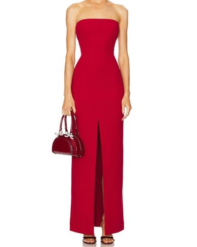 ワンピース SOLACE LONDON Woman Dress Red OS38035 RED Buy Solace London Red Lois One-shoulder Maxi Dress For Women