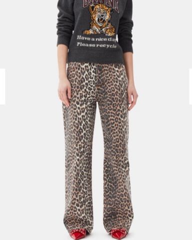 ☆RAIVE☆LEOPARD DENIM PANTS 大人気 【RAIVE】LEOPARD DENIM PANTS ○送料・関税込○ Leopard