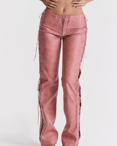 I.AM.GIA Pink Leather Xenia Pants | Pickle