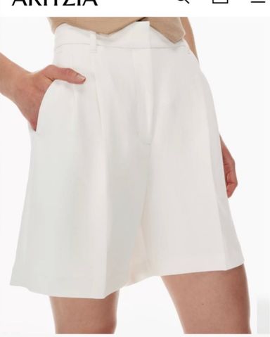 Zara Satin Effect Balloon Shorts White | Pickle