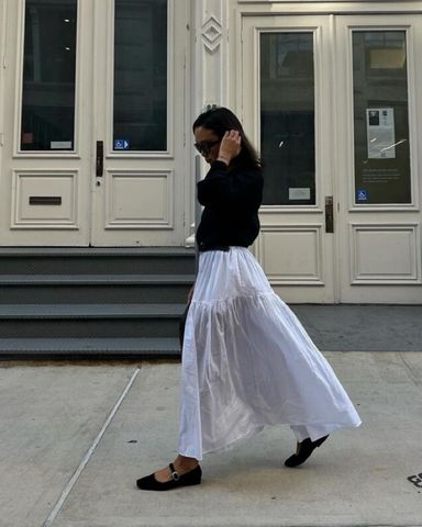 argue⭐︎LINEN CANVAS WASH FLARE SKIRT Flared cotton skirt, ecru | Weekend Max Mara