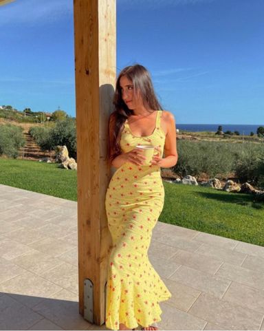 Realisation Par isabelli verona　ワンピース The Isabelli Verona | Yellow Floral Mini Dress | Réalisation Par