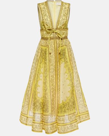 【Zimmermann】GOLDEN ASYMMETRIC DRESS アシンメトリー ミディ Zimmermann Golden Asymmetric Dress | Pickle