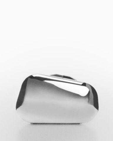 Zara Metallic Silver Clutch | Pickle