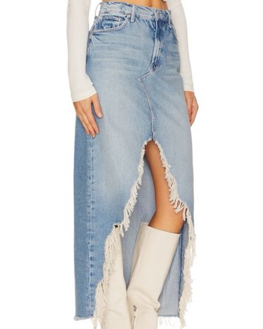 【ALICE + OLIVIA】 ia two-tone denim maxi skirt Alice + Olivia Rye Two-Tone Denim Maxi Skirt | Saks Fifth Avenue