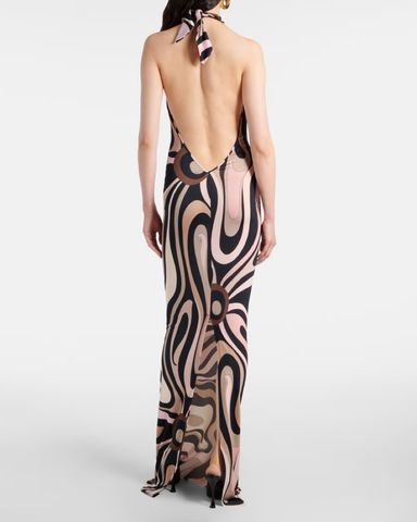 Emilio Pucci Silk Twill Halter Neck Dres | Pickle