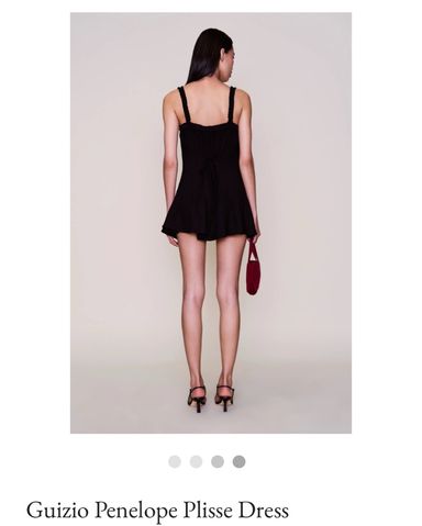 Reformation ブラック ミニ　ワンピース REFORMATION Black Wide Ribbed Knit Mel Bodycon Tank LBD Mini