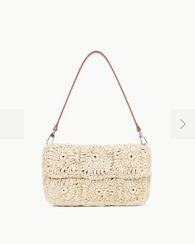 Fendi Beige Raffia Small Croissant Bag | Pickle