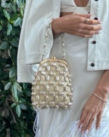 Cult Gaia Brielle Wristlet in Champagne | Pickle
