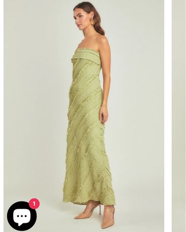 Alexis Sunniva Plisse Strapless Gown | Pickle