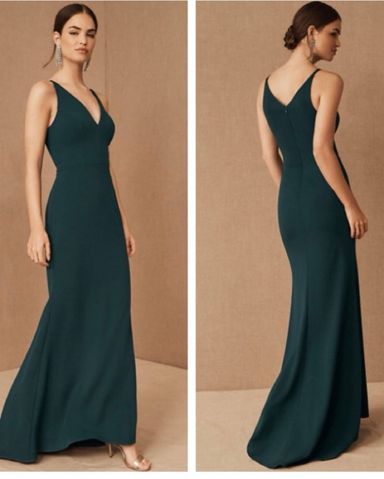 【BHLDN】アメリア ディープV サテン マキシドレス BHLDN Amelia Deep-V Satin Maxi Dress | Pickle