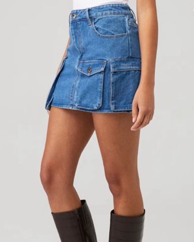 【PORTERNA】Fordy Denim Short Skirt STONE WASHED DENIM MINI SKIRT | Tom Ford Fashion
