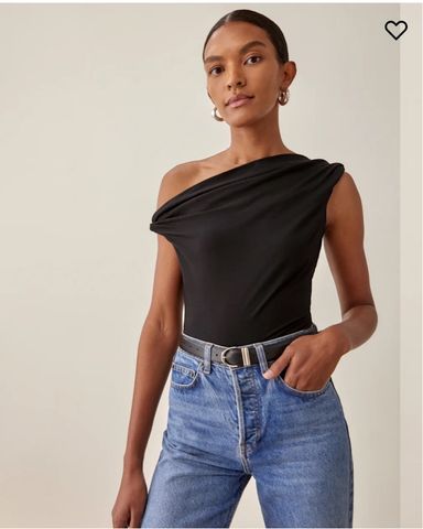 Reformation - Reformation Liza Top Black on Designer Wardrobe