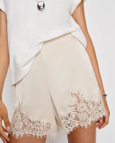 トリートユアセルフ satin balloon short pants ホワイト satin balloon short pants | Treat ürself