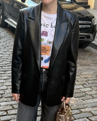 Alice + Olivia Black Leather Jacket | Pickle
