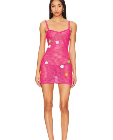 Ganni Pink Crochet Dress | Pickle