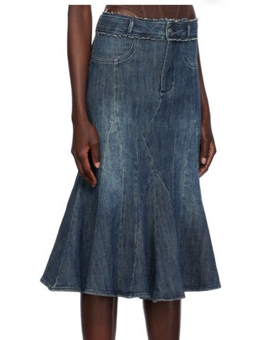 【PORTERNA】Miu denim long skirt Miu Miu Denim Maxi Skirt | Pickle