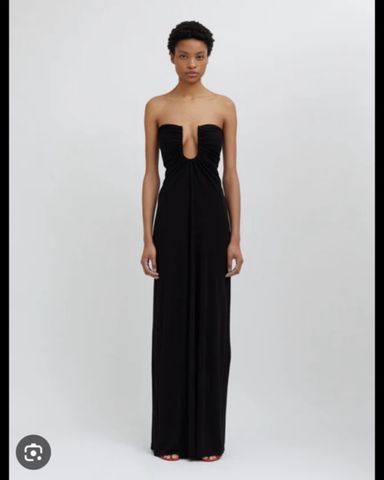 Ganni Black Taffeta Midi Dress | Pickle