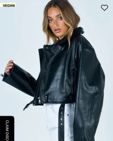 KHY Faux leather cropped hooded jacket | Pickle