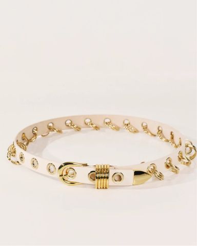 【関税込み】Gimaguas ホワイト Casilda ベルト Casilda Belt White - Leather - Gimaguas