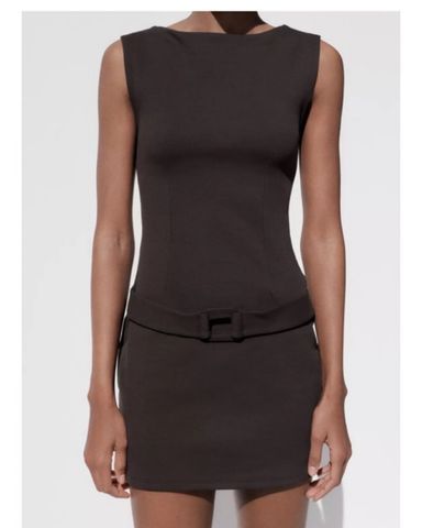 ★ZARA★ BELTED MINI KNIT DRESS BELTED MINI DRESS - Beige | ZARA United States