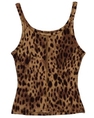 トップス Dolce and gabbana tank Fine-rib tank top with crystal DG logo in White for Women