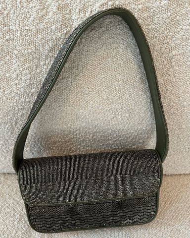 *STAUD* スエード＆パテントレザーショルダーバッグ Staud Suede Shoulder Bag | Pickle
