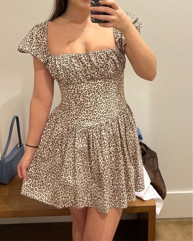 Ganni Leopard-Print Corset mini Dress | Pickle