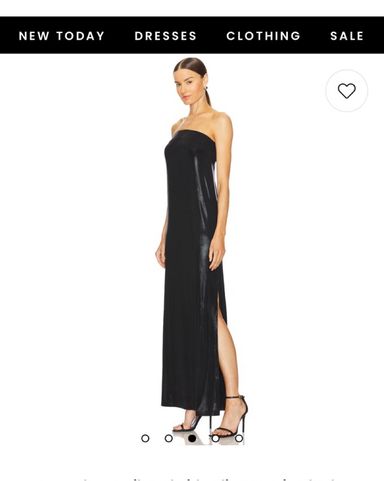 【関税＆送料込み】Rick Owens Strapless Maxi Dress RICK OWENS Strapless stretch leather and cotton-blend gown