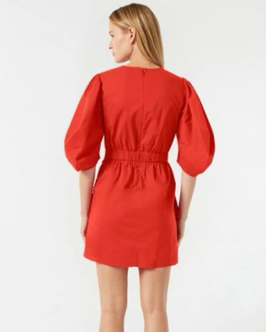 安心★関税込み★ZARA★PUFF HEM MINI DRESS Zara Puff Hem Red Mini Dress | Pickle