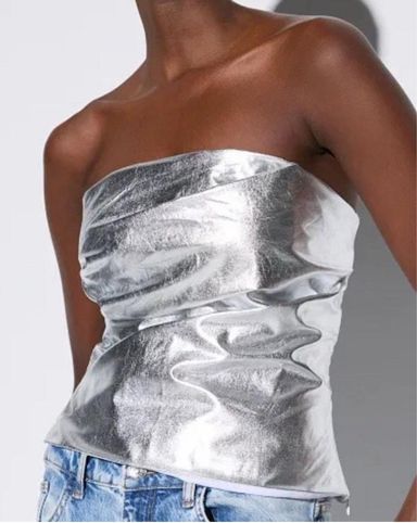 トップス Herpraha circular bustier silver Herpraha circular bustier silver