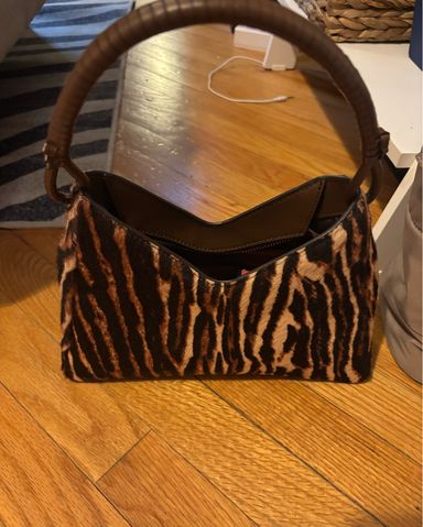 Staud Brown Faux Croc Bag | Pickle