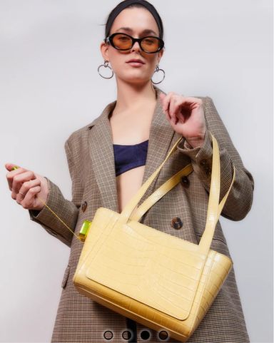 Balenciaga Woven Yellow Bag | Pickle