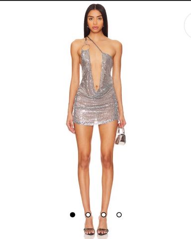 Jaded London Silver Vixen Mini Dress | Pickle