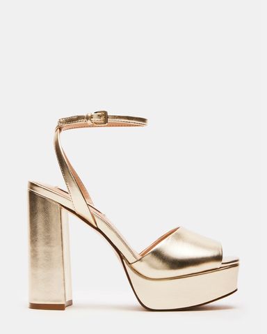 Steve madden ANNIE ヒール Champagne ANNIE Champagne Women's Strappy Square Toe Heel – Steve Madden