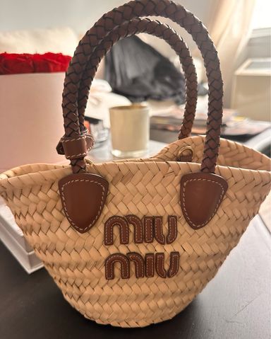 Miu Miu Wander wicker handbag | Pickle